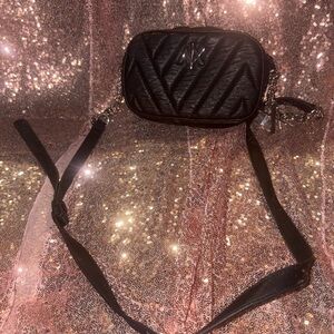 Armani Exchange Black Quilted Crossbody Bag